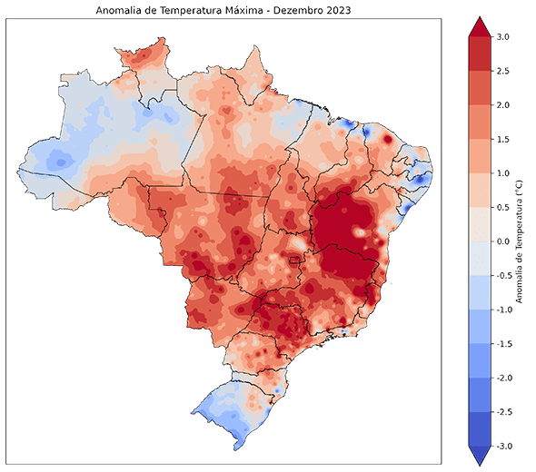 Fig. 2b: Anomalia da temperatura máxima