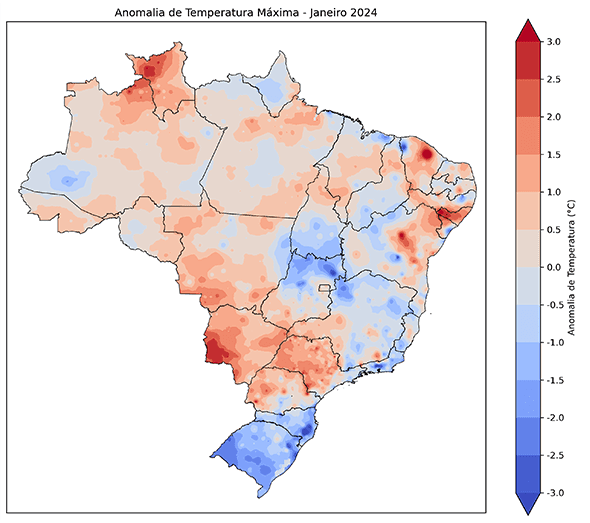 Fig. 2b: Anomalia da temperatura máxima