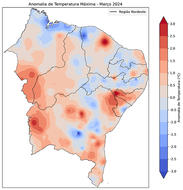 Fig. 7b: Anomalia da temperatura máxima