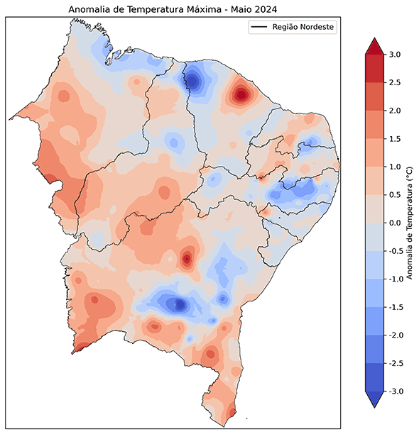 Fig. 7b: Anomalia da temperatura máxima