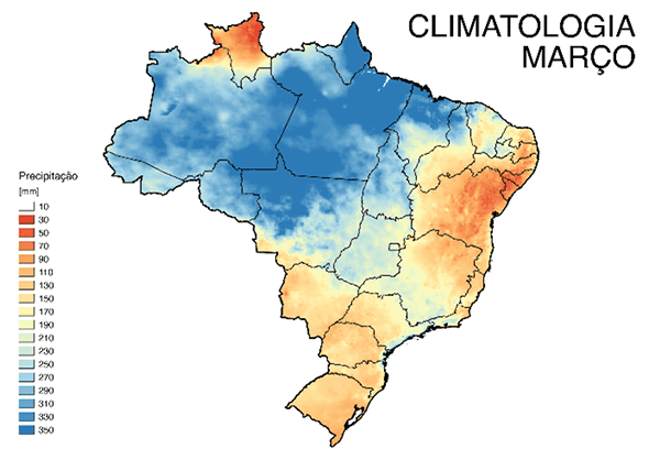 Fig. 5: Média de precipitação em março