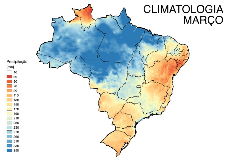 Fig. 3: Média de precipitação em março
