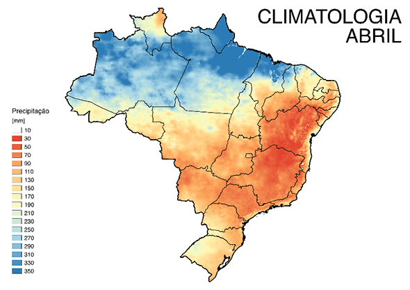Fig. 3: Média de precipitação em abril