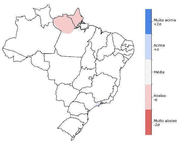 Fig. 6: Tendência de chuva para setembro com desvio em relação ao que é normal para o mês