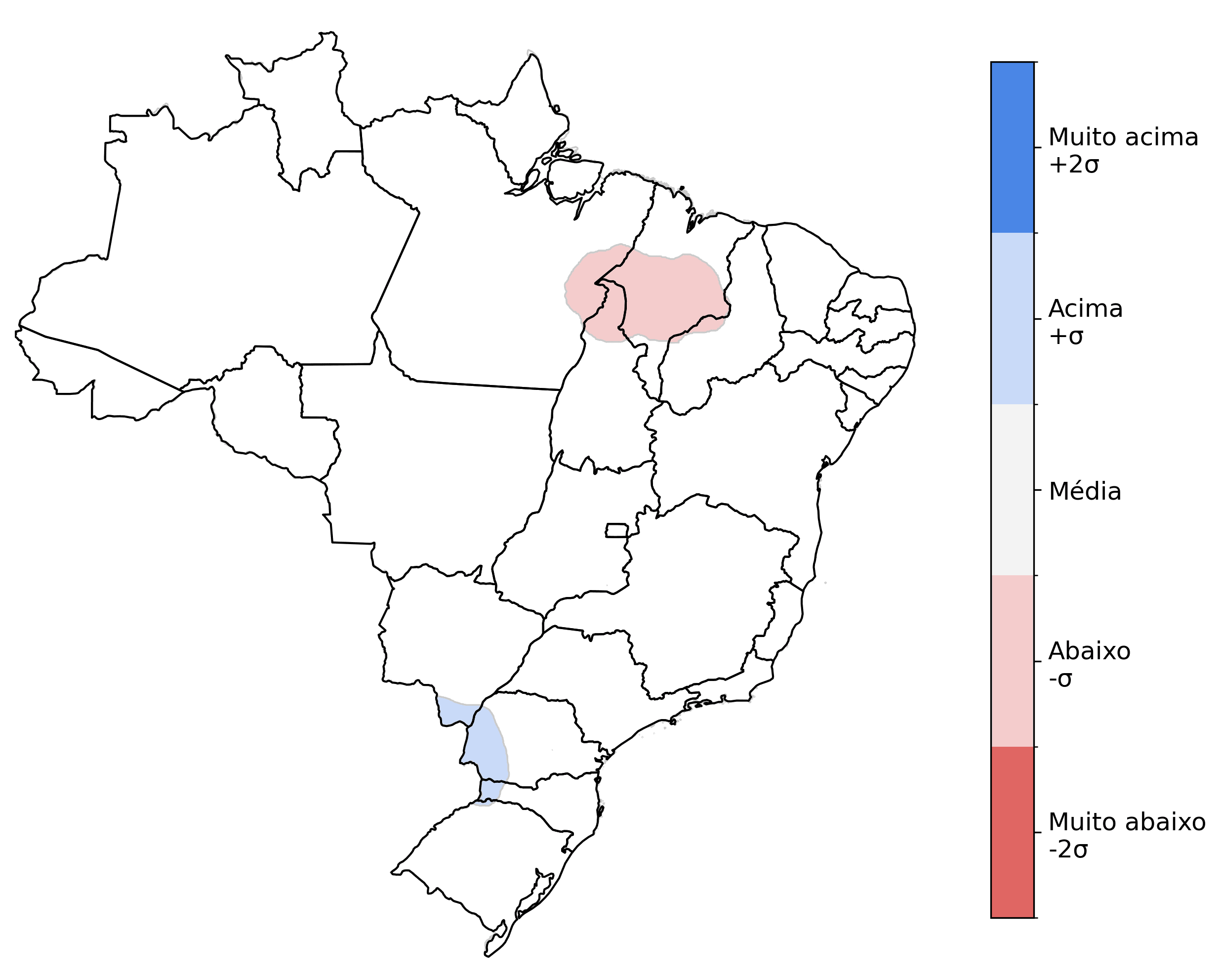Fig. 8: Tendência de chuva para novembro com desvio em relação ao que é normal para o mês