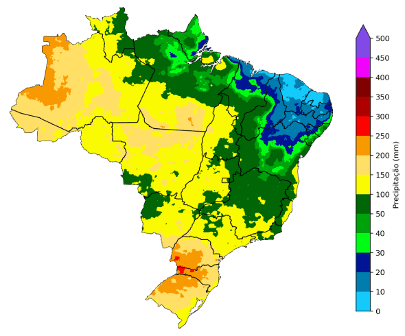 Fig. 3: Climatologia de precipitação em outubro